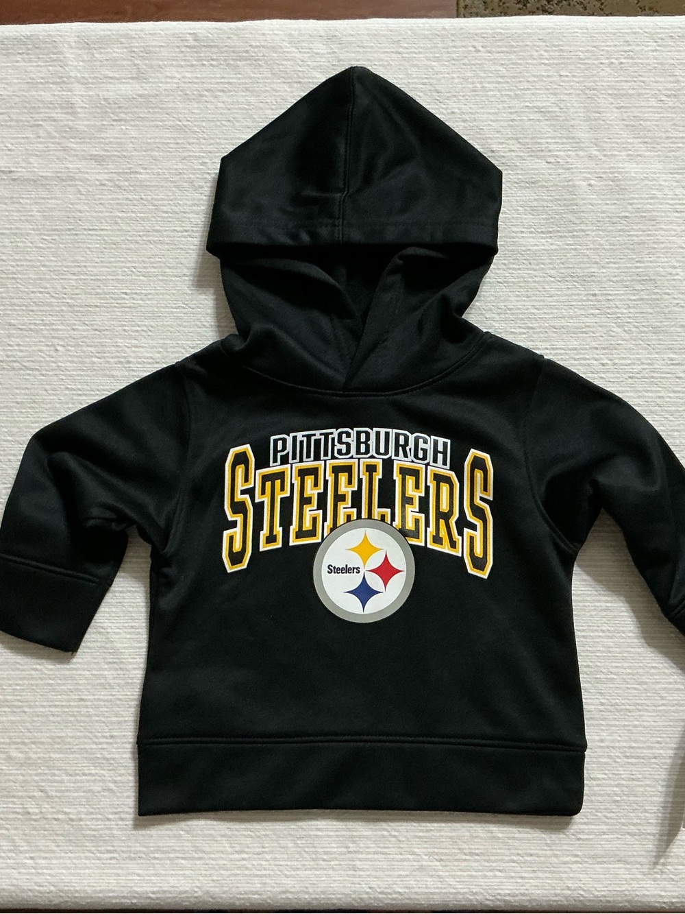 NFL Pittsburgh Steelers Black & Yellow Infant Hooded Sweatshirt Size 12M